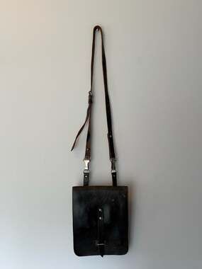 Vintage Swiss Military Leather Dispatch Bag